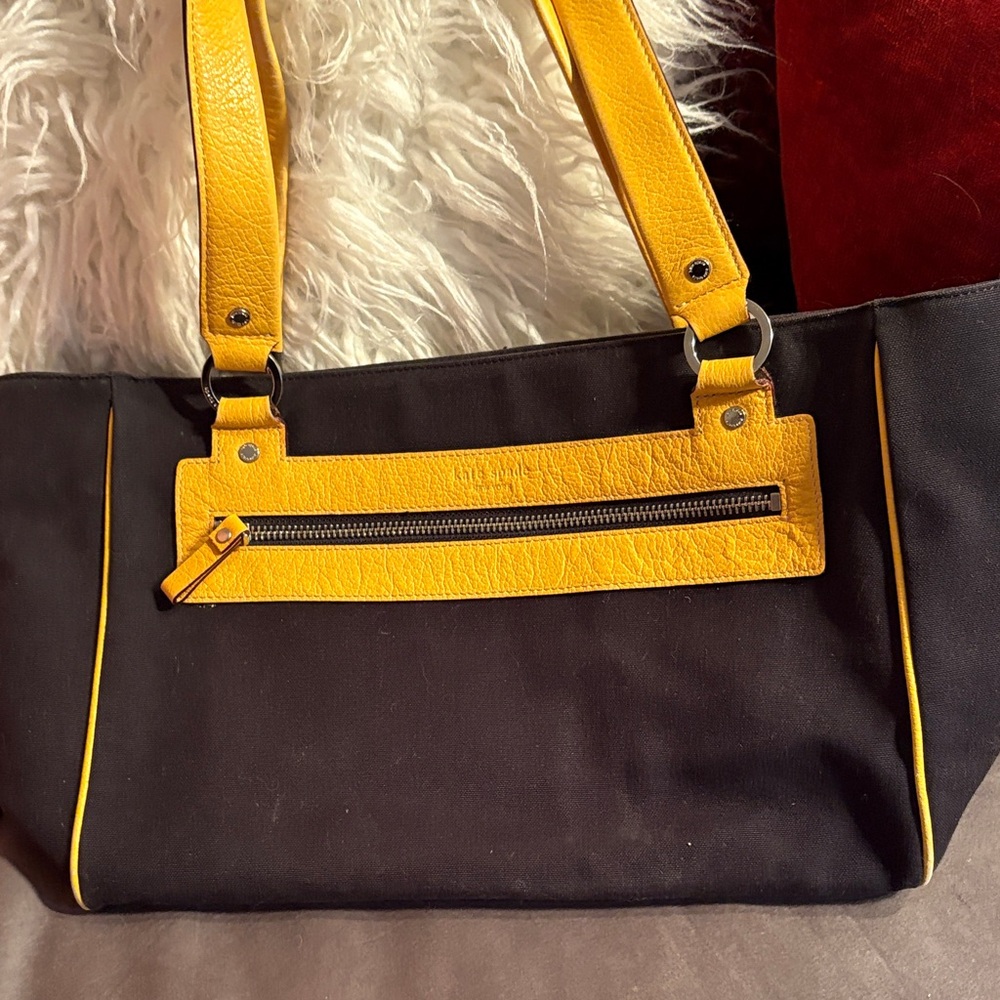 Kate Spade-Yellow and Black Women's Bag